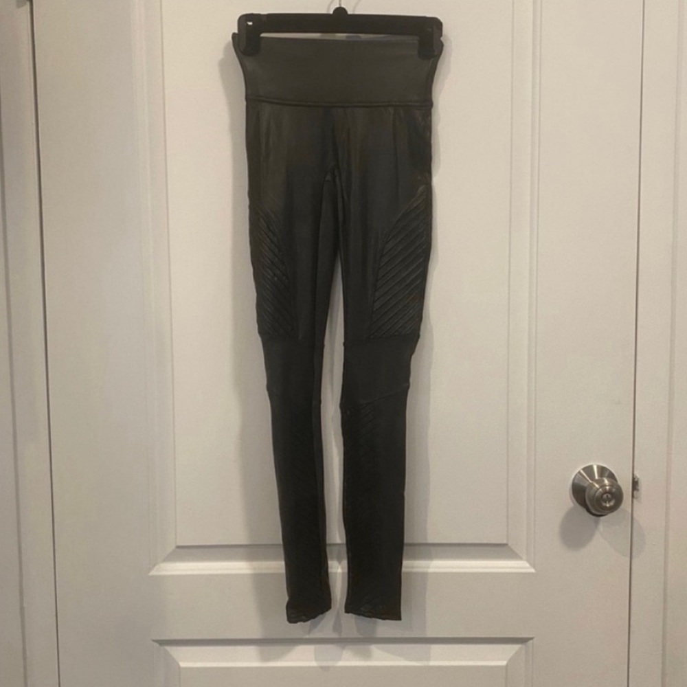 Spanx Faux Leather Moto Leggings - Picture 6 of 7